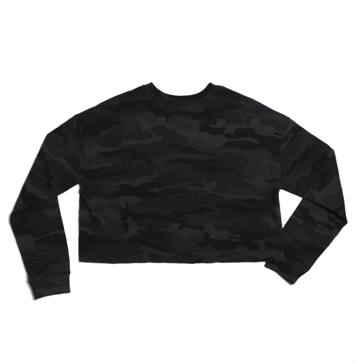 Tacoma LTD Women's Cropped Crewneck - Black Camo