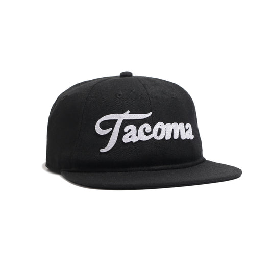 Tacoma Script Snapback - Black
