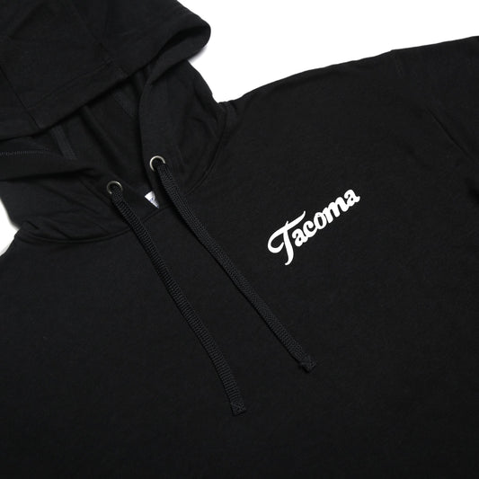 Tacoma Script Women's Cropped Hoodie - Black