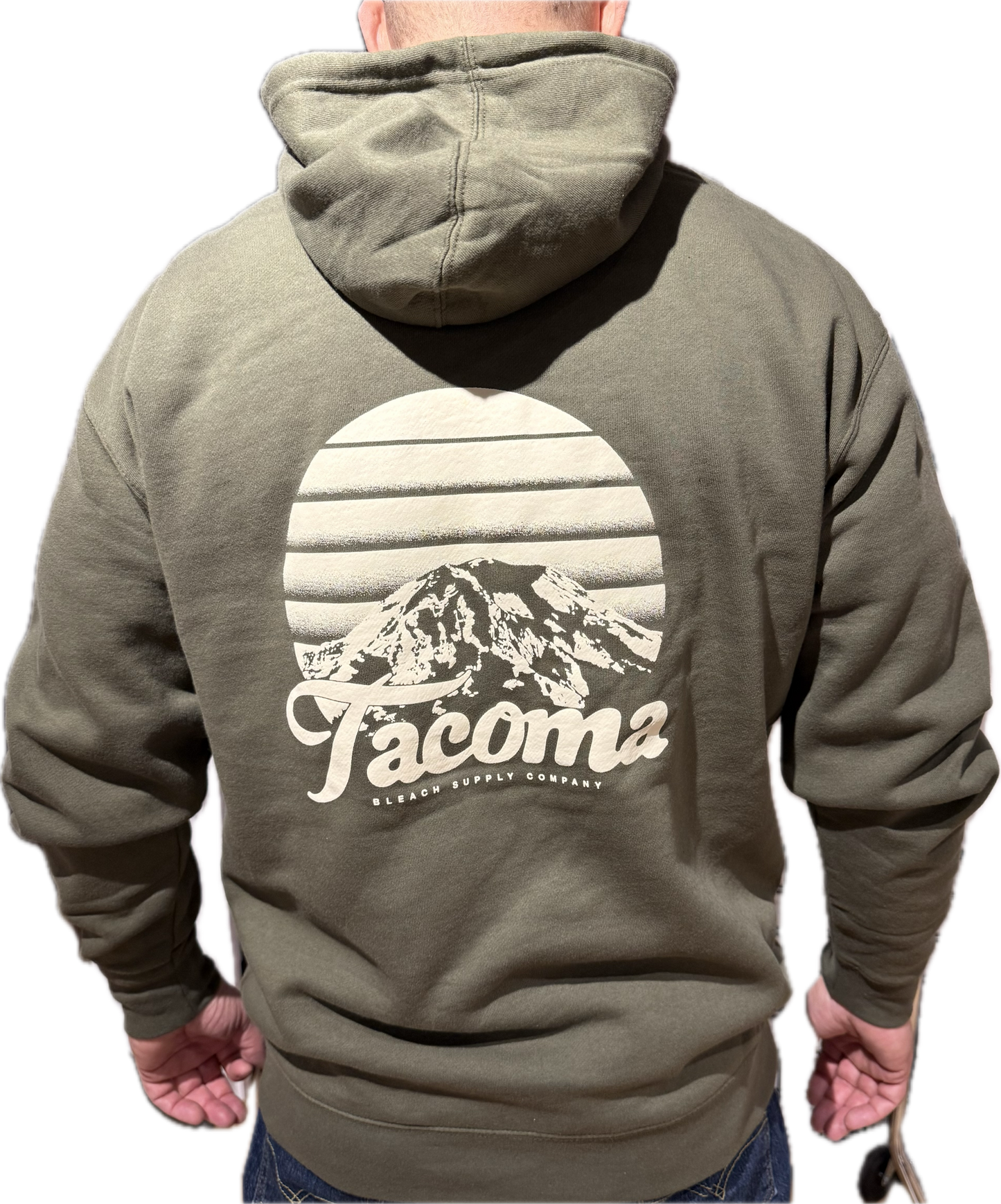 Tahoma Sunset Hoodie - Army/Clay