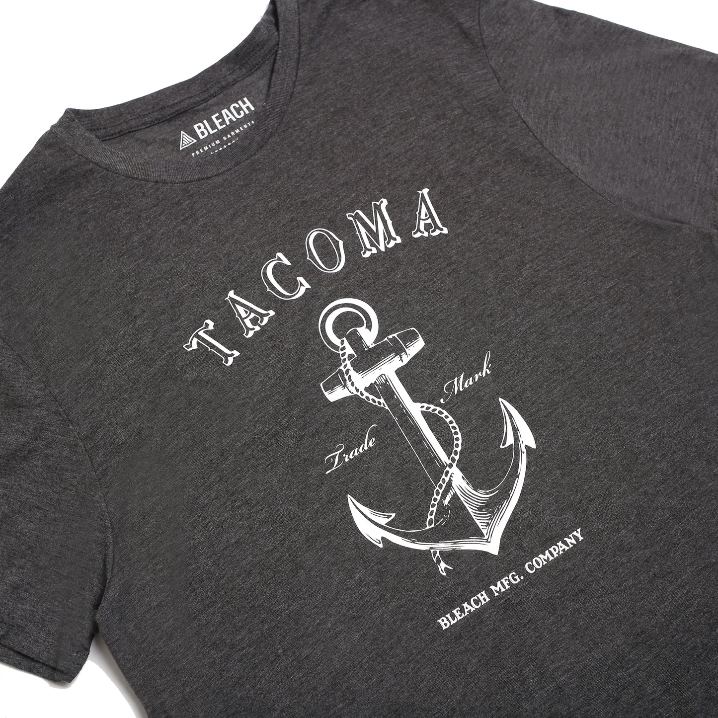 Anchor Tee - Heather Charcoal/White