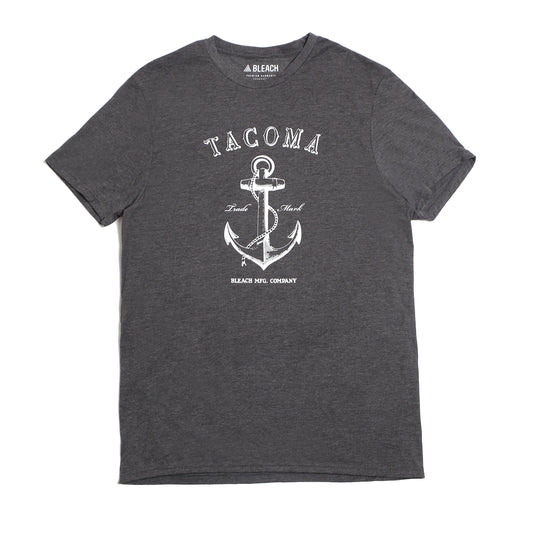 Anchor Tee - Heather Charcoal/White