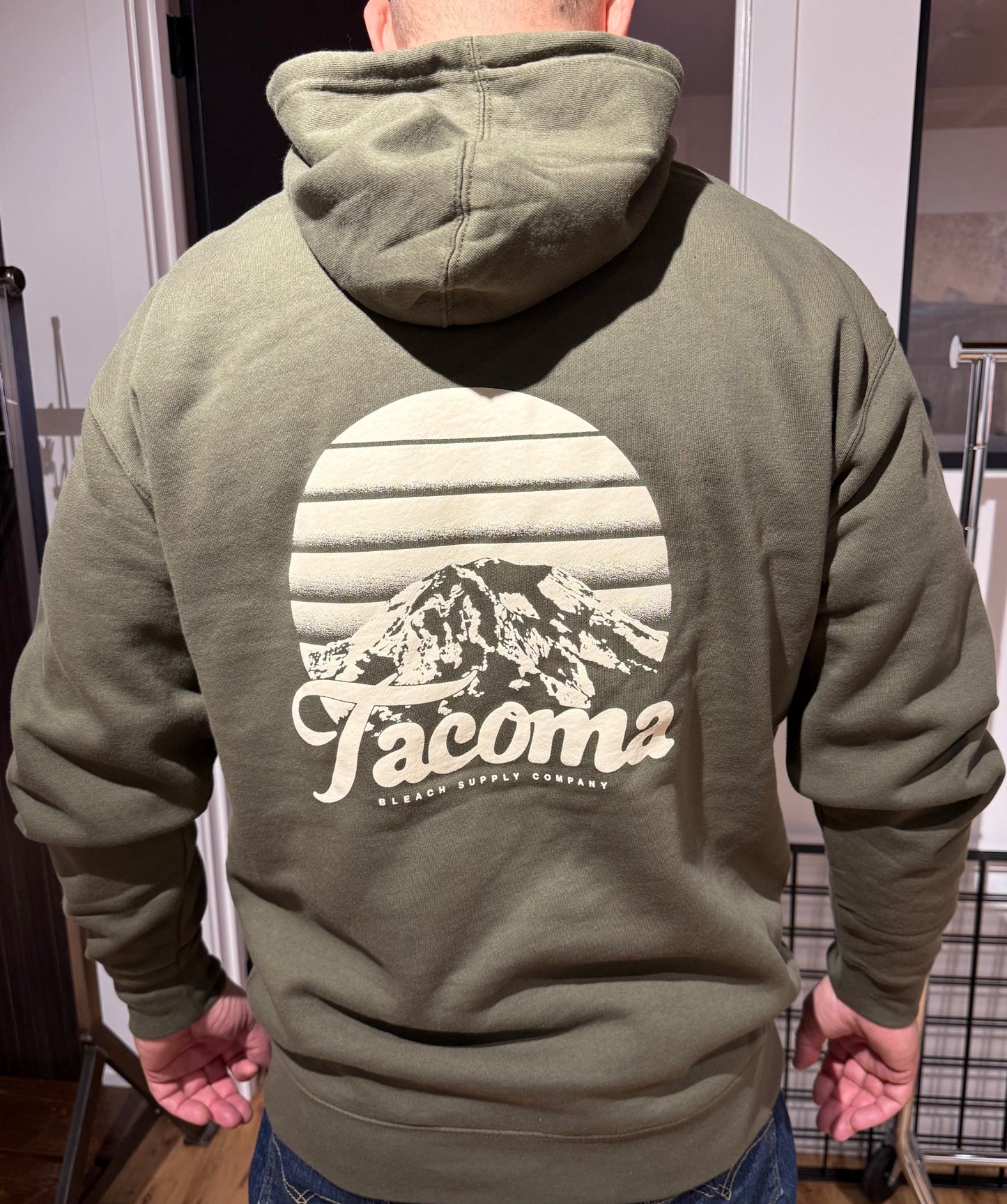 Tahoma Sunset Hoodie - Army/Clay