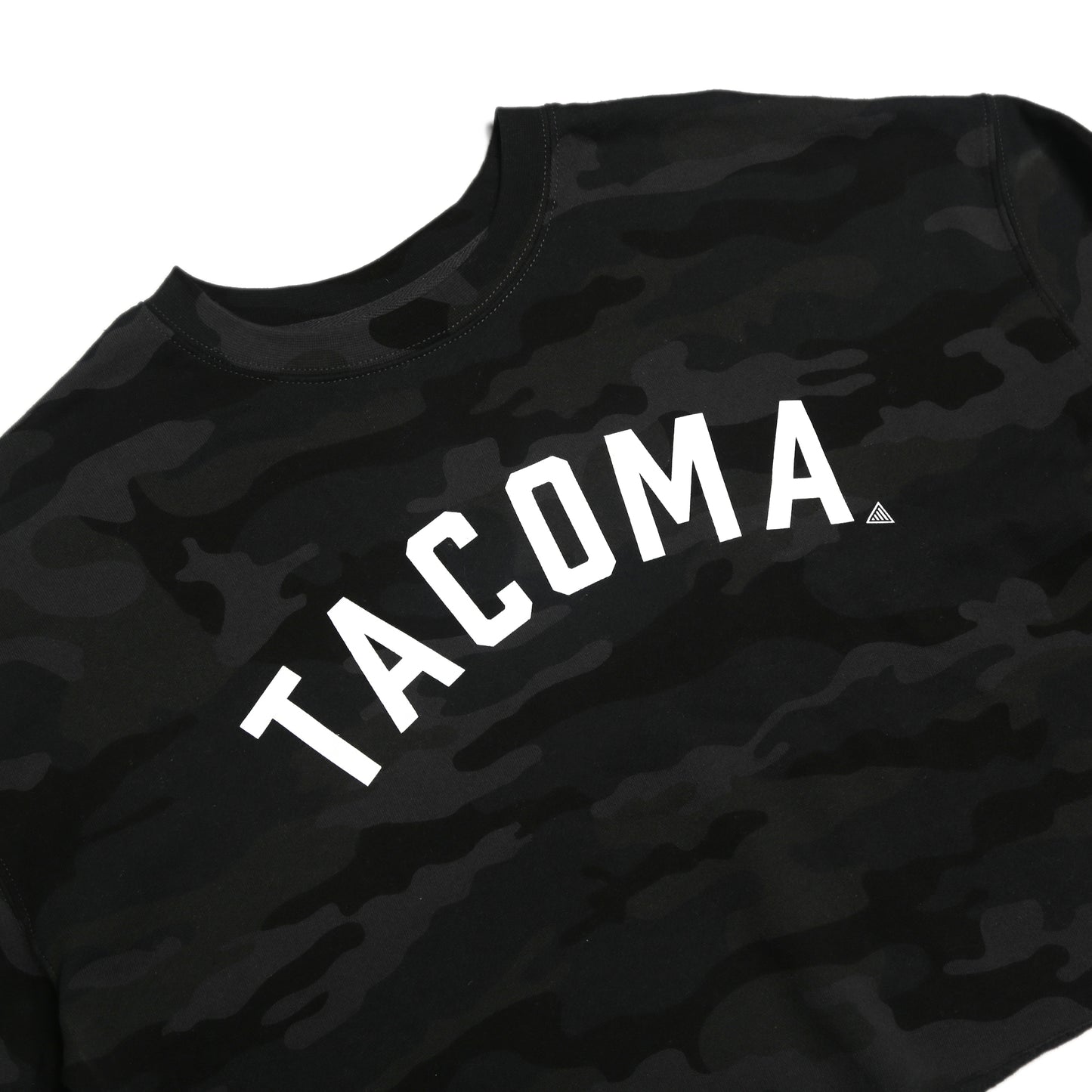 Tacoma LTD Women's Cropped Crewneck - Black Camo