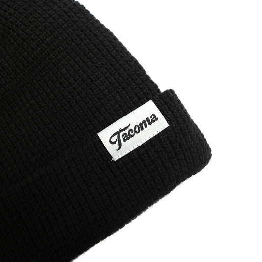 Tacoma Script Beanie - Black