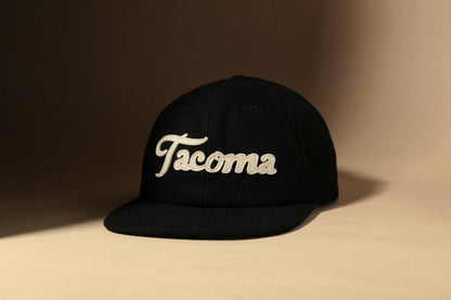 Tacoma Script Snapback - Black