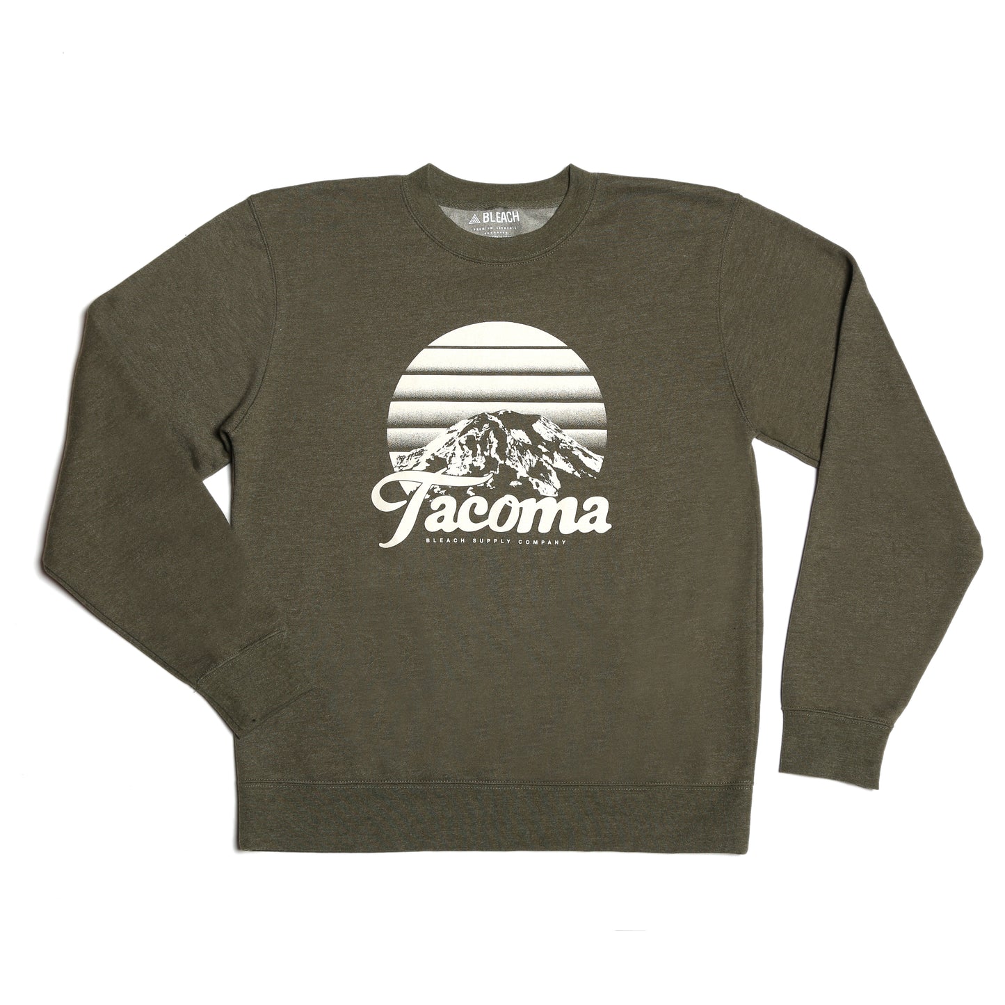TAHOMA SUNSET CREW FLEECE- HEATHER ARMY/CLAY