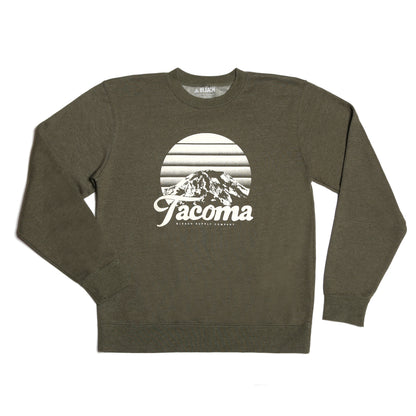 TAHOMA SUNSET CREW FLEECE- HEATHER ARMY/CLAY