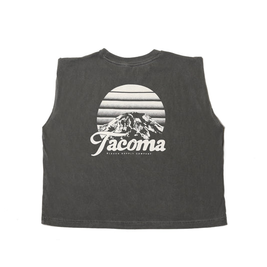 Tahoma Sunset 1.0 Women's Muscle T-shirt- Faded Black/Clay