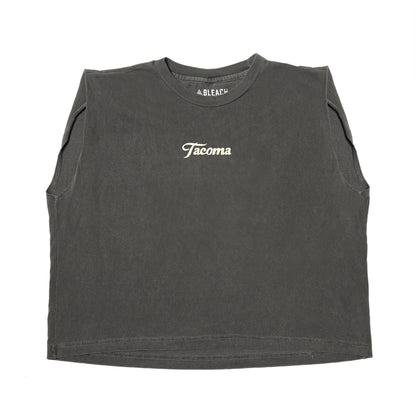 Tahoma Sunset Women's Muscle T-shirt- Faded Black/Clay