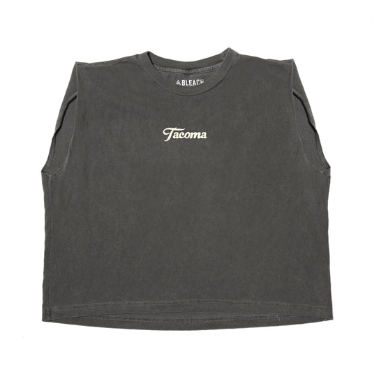 Tahoma Sunset Women's Muscle T-shirt- Faded Black/Clay