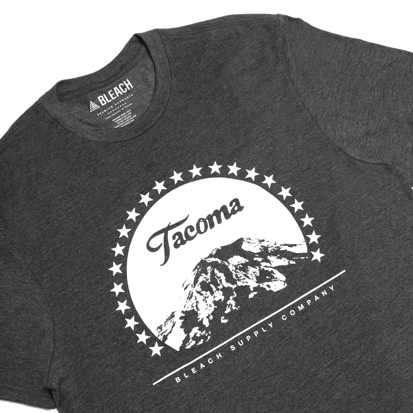 Tahoma Tee - Heather Charcoal/White