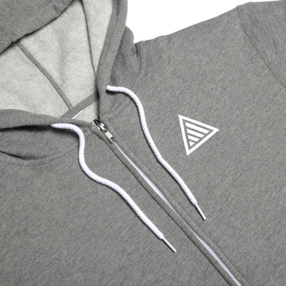 TAHOMA ZIP HOODIE - GREY/WHITE