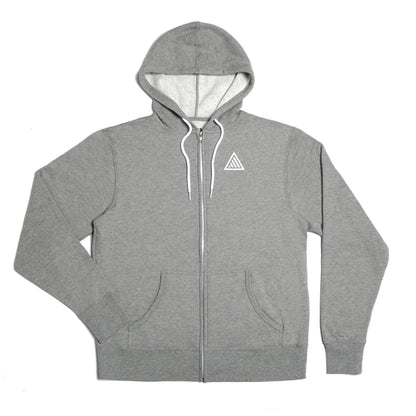 TAHOMA ZIP HOODIE - GREY/WHITE