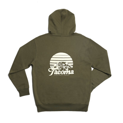 Tahoma Sunset Hoodie - Army/Clay