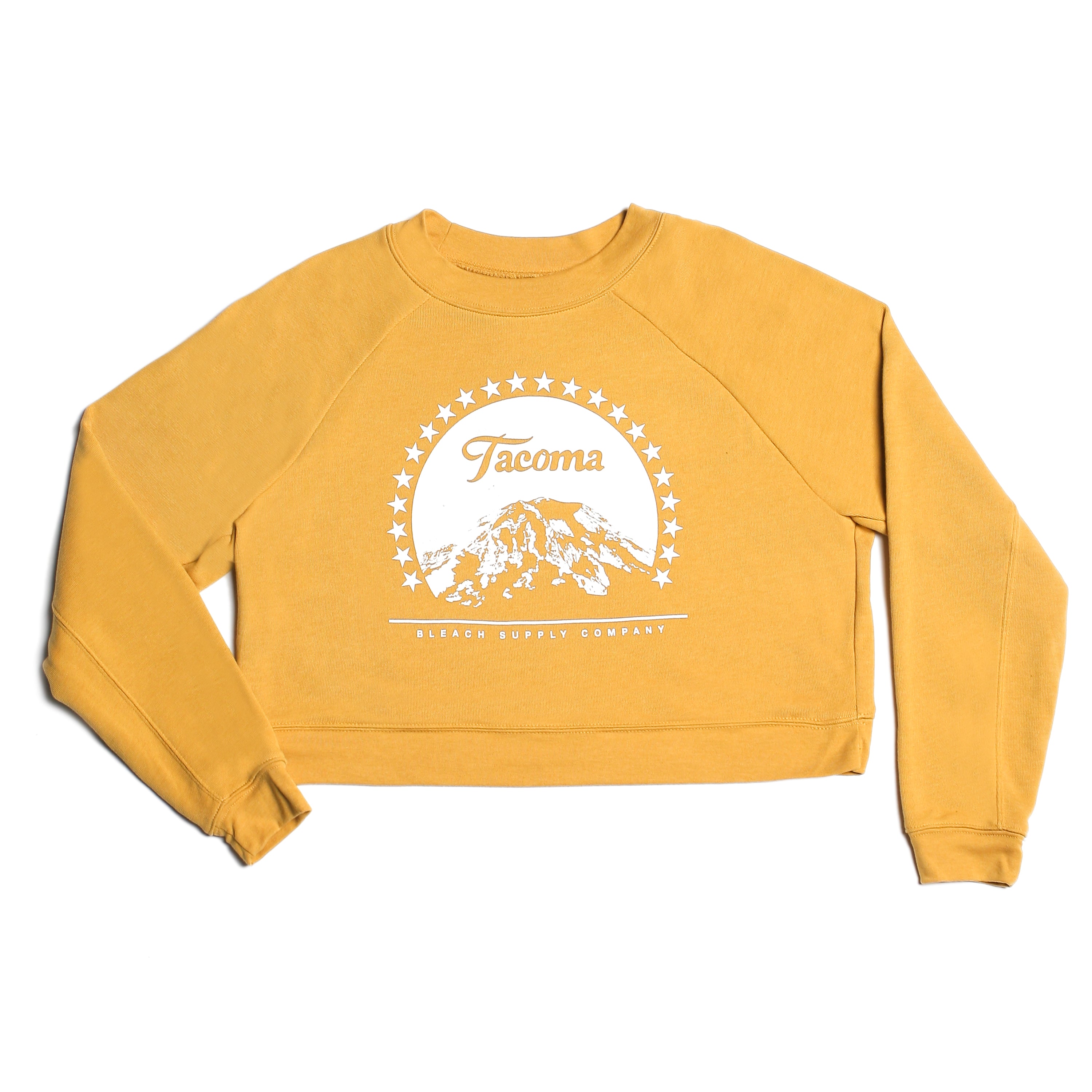 Tahoma Women's Cropped Crewneck - Mustard