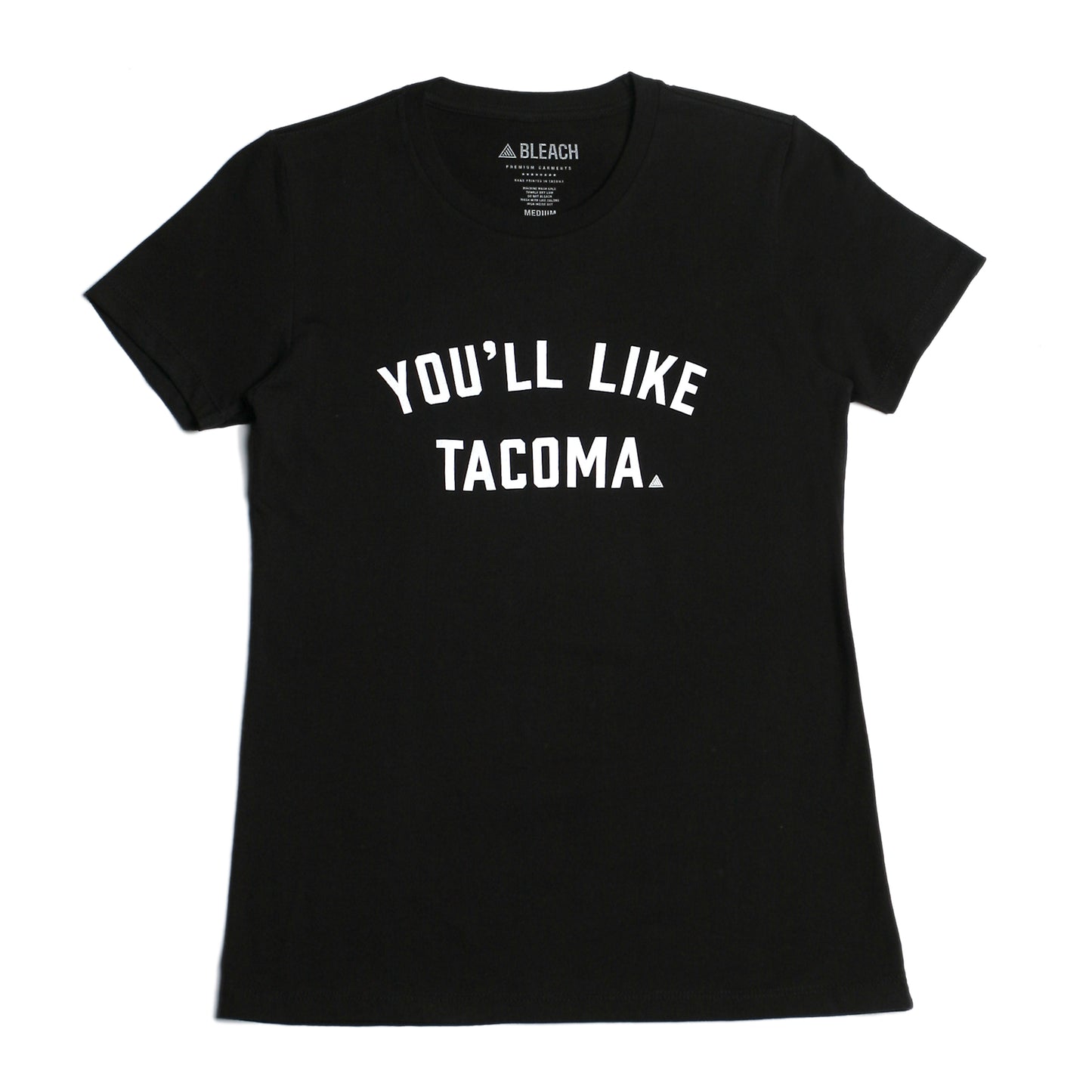 You'll Like Tacoma Script Women's Tee - Black